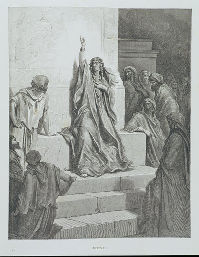 Deborah, Ettlin tarafından kazınmış, c.1868 by Gustave Dore