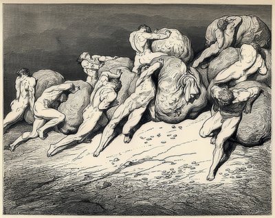 Müsrif ve cimri ruhlar. Dante Alighieri