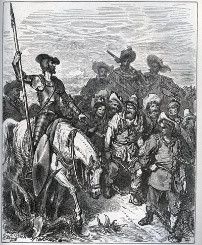 Don Kişot, güçleri mahkumiyetlerinin sebepleri hakkında sorguluyor - Miguel Cervantes