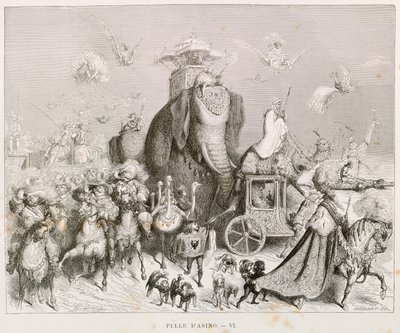 Eşek derisi, Charles Perrault (1628-1703), Gustave Dore (1832-1883) tarafından Komple Masallar için çizim by Gustave Dore