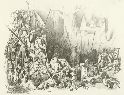 Druid Worship - A Human Sacrifice (gravure) by Gustave Dore