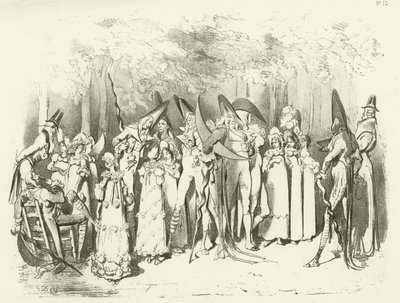 Dizin 1798 Altında Moda. Incroyables (gravür) by Gustave Dore