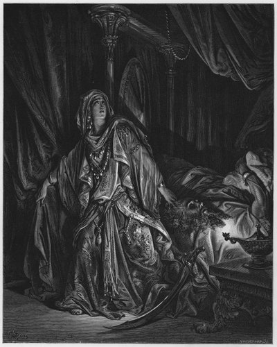 Gustave Dore İncil: Kralın huzurunda Ester by Gustave Dore