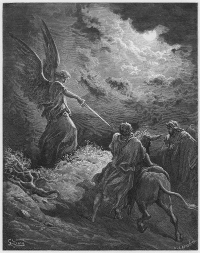 Gustave Dore İncil: Melek Balaam'a Görünüyor by Gustave Dore