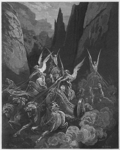 Gustave Dore İncil: Dört arabanın vizyonu by Gustave Dore