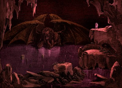 Dante'nin İlahi Komedya - Cehennem (La Divina Commedia, L'Inferno) için İllüstrasyonu by Gustave Dore