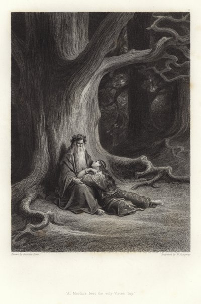 Alfred Tennyson tarafından Vivien için illüstrasyon by Gustave Dore