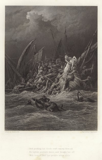 Alfred Tennyson tarafından Vivien için illüstrasyon by Gustave Dore