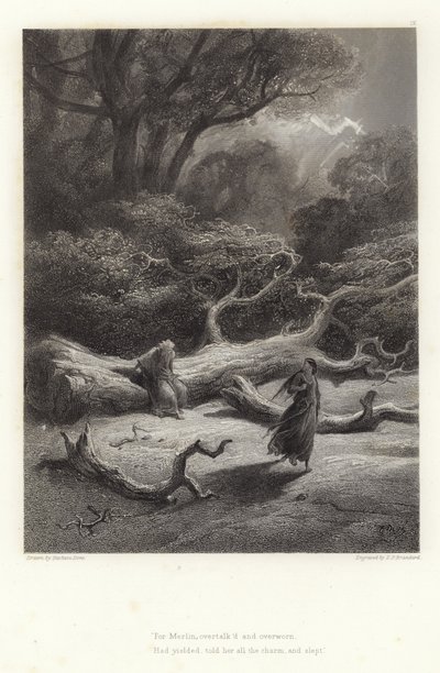 Alfred Tennyson tarafından Vivien için illüstrasyon by Gustave Dore