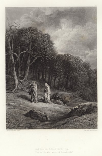 Alfred Tennyson tarafından Vivien için illüstrasyon by Gustave Dore
