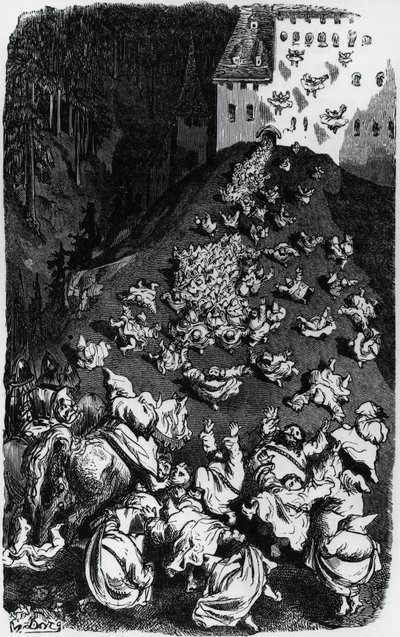 Honore de Balzac (1799-1850) tarafından mizahi hikayeler Koleksiyonu (Contes drolatiques) için İllüstrasyon by Gustave Dore