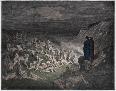 Inferno, Canto 14 : Ateş yağmurunda işkence gören vahşi, Dante Alighieri