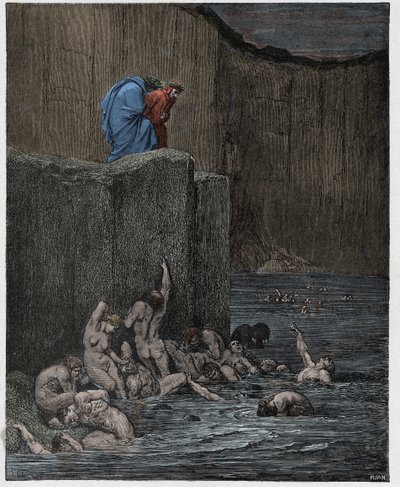 Cehennem, Canto 18 : Sekizinci dairedeki aşıklar ve dalkavuklar, Dante Alighieri