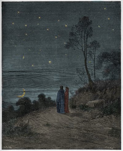 Cehennem, Canto 2: İlk gecenin kararan gökyüzü, Dante Alighieri