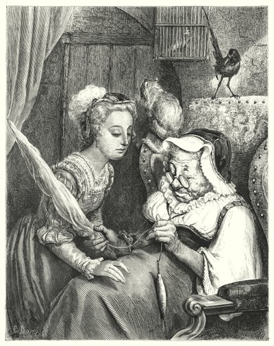 Uyuyan güzel; Uyuyan Güzel (gravür) by Gustave Dore