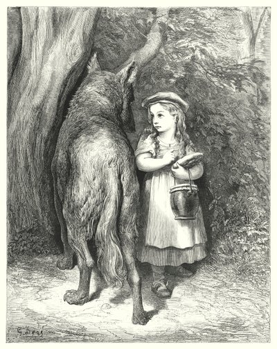 Le Petit Şaperon Rouge; Kırmızı Başlıklı Kız by Gustave Dore