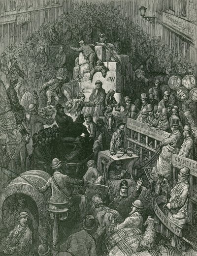 Londra sokak sahnesi by Gustave Dore
