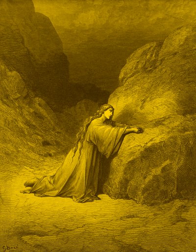 Tövbe eden günahkar Mecdelli Meryem - İncil by Gustave Dore