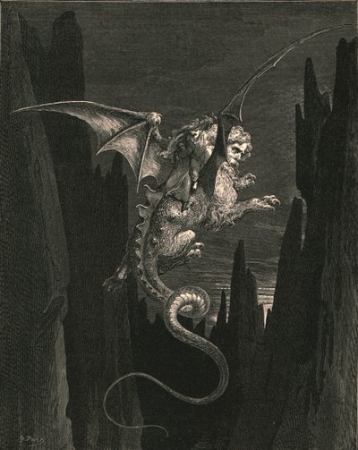 Dik bir dalışta tasarladığım yeni terör, c1890. by Gustave Dore