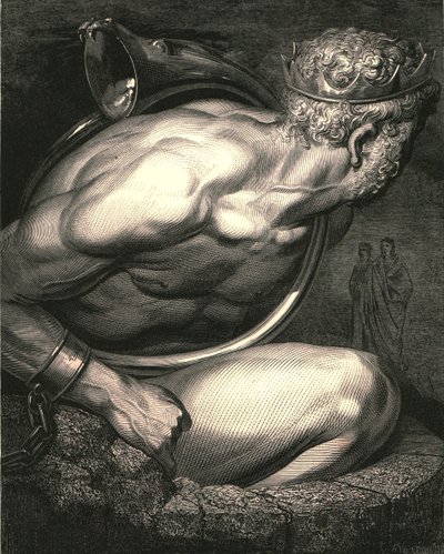 Ey duygusuz ruh! senin boynuzun yorumlasın, c1890. by Gustave Dore