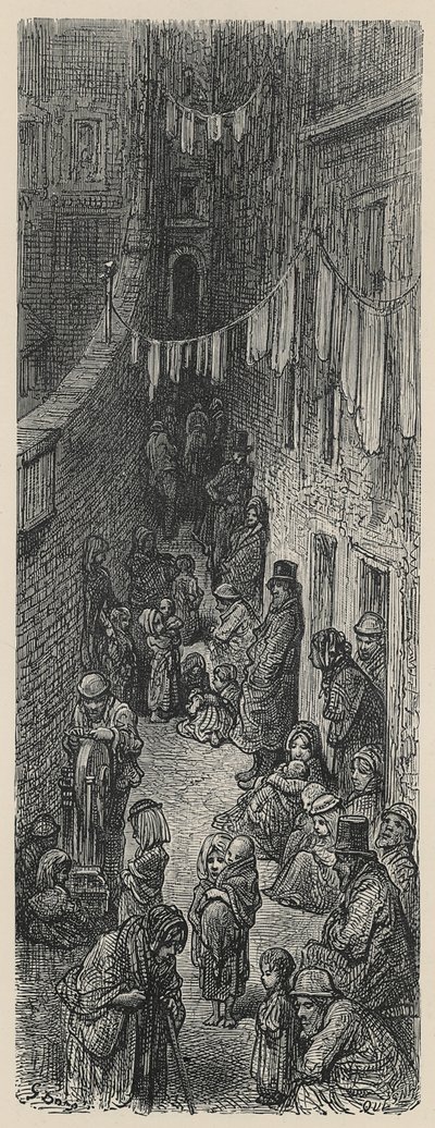 Orange Court, Drury Lane by Gustave Dore