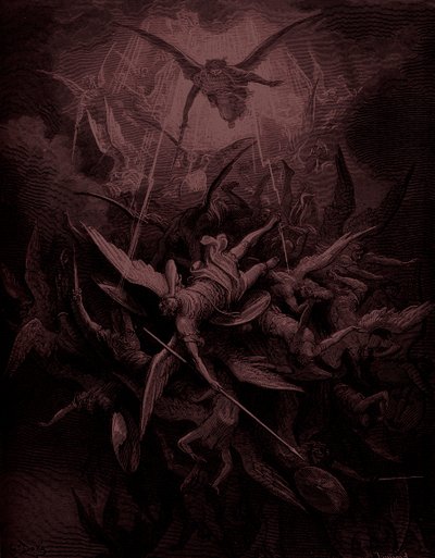 Kayıp Cennet: Asi meleklerin düşüşü, sanatçı Doré by Gustave Dore