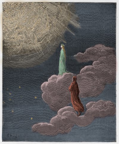 Paradiso, Canto 14 : Dante ve Beatrice, Mars küresine çevrildi, Dante Alighieri