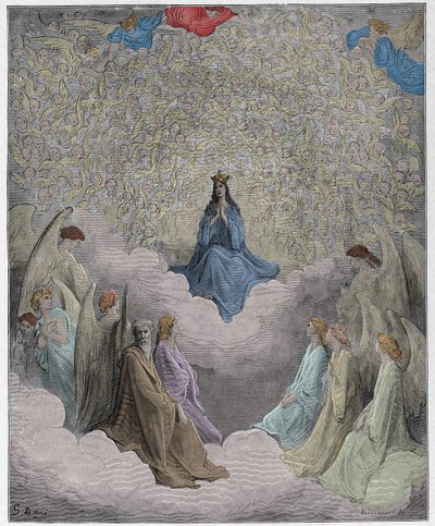 Paradiso, Canto 31: Cennetin Kraliçesi - Dante Alighieri by Gustave Dore