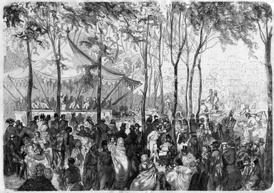 Paris - Bois de Boulogne - The Pre Catelan - Çizim Gustave Dore by Gustave Dore