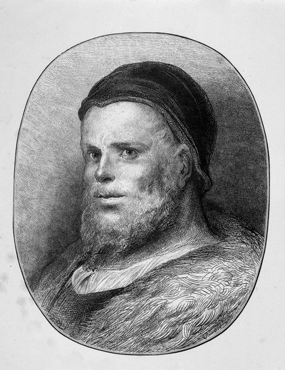 Rabelais genç portresi - gravür, Gustave Dore tarafından by Gustave Dore