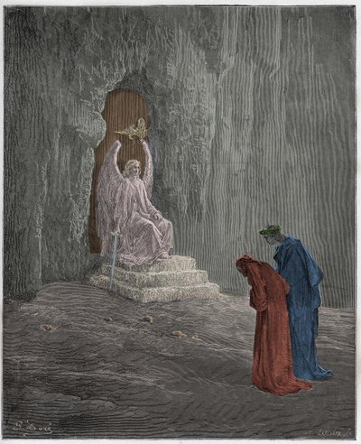 Purgatorio, Canto 9 : Dante ve Virgil Araf