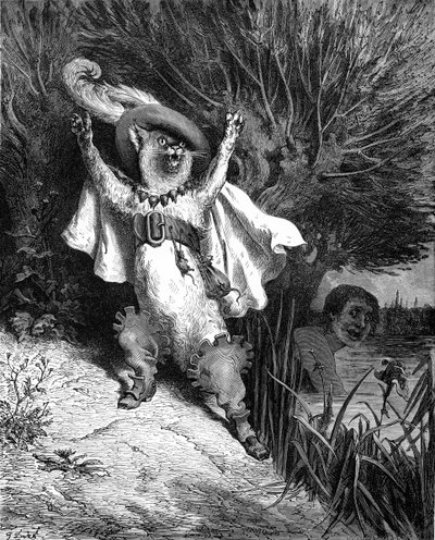 Çizmeli Kedi, gravür Gustave Doré. by Gustave Dore