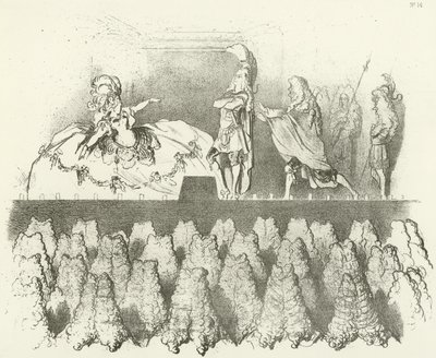 Versailles 1695 Mahkemesi huzurunda gerçekleştirilen Racine (gravür) by Gustave Dore
