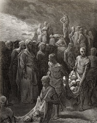Richard I (1157-99) Aslan Yürekli esirleri misilleme olarak katlediyor, J-F