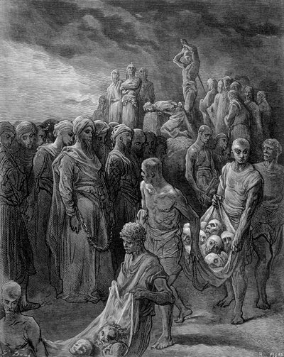 Richard, misilleme yaparak tutsakları idam ettirdi - Gustave Doré tarafından gravür by Gustave Dore