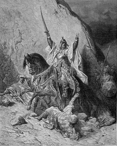 Selahaddin (1138-1193) (Salah al-Din Yusuf el-Ayyubi (el-Ayyubi) Gustave Doré tarafından gravür. 19. yüzyıl. by Gustave Dore