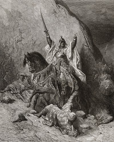 Selahaddin Yusuf (ö.1173) İkinci Haçlı Seferi sırasında Sultan, J-F. Michaud, 1877 by Gustave Dore