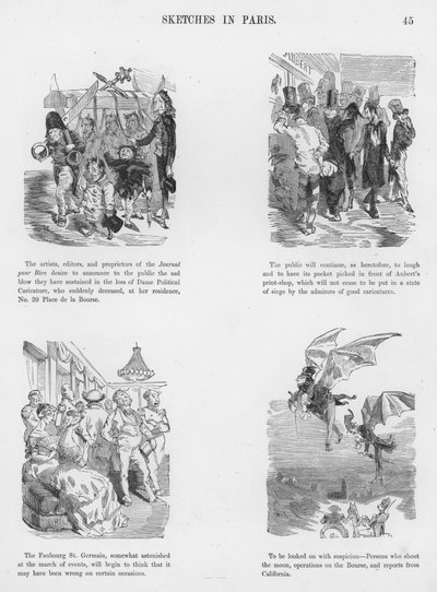 Gustave Dore tarafından Esprili ve Grotesk Eskizler (gravür) by Gustave Dore