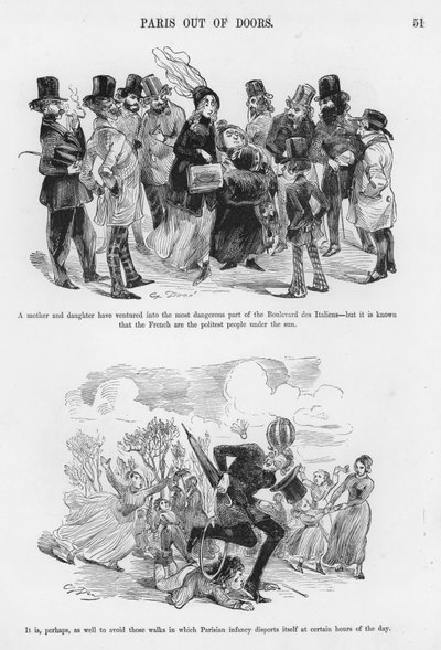 Gustave Dore tarafından Esprili ve Grotesk Eskizler (gravür) by Gustave Dore