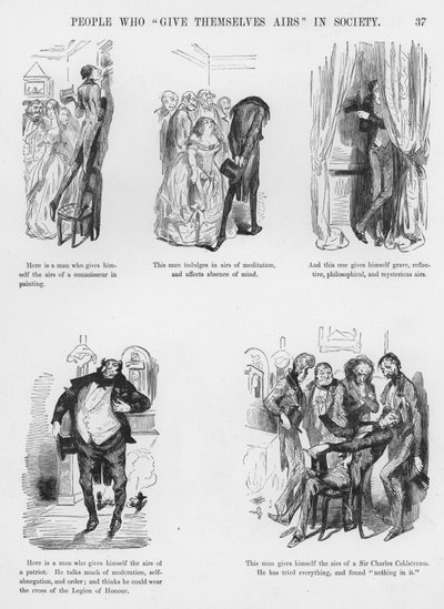 Gustave Dore tarafından Esprili ve Grotesk Eskizler (gravür) by Gustave Dore