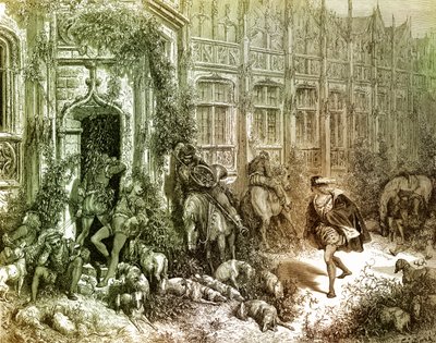 Gustave Doré'nin Uyuyan Güzel gravürü. by Gustave Dore