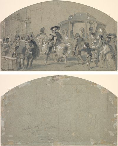 Sokak Manzarası (rekto); Eskizler (ters) by Gustave Dore