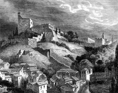 Alhambra, Granada, Güney İspanya, 19. yüzyıl by Gustave Dore