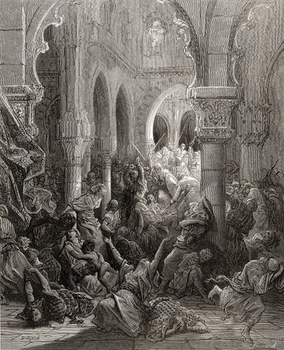 Haçlılar Caesarea sakinlerini katlediyor, J-F