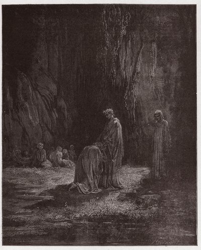 İlahi Komedya (La Divina Comedia, La Divine Comedie), Purgatorio, Canto 7: Şair Sordello, şaşkın, Virgil