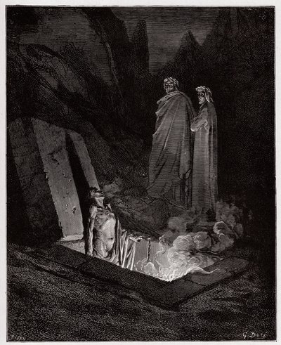 İlahi Komedya (La Divina Commedia, La Divine Comedie), Cehennem, Canto 10: Farinata degli Uberti, Dante