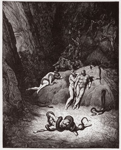 İlahi Komedya (La Divina Commedia, La Divine Comedie), Cehennem, Canto 25: Agnello
