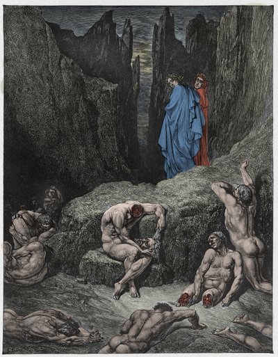 İlahi Komedya (La Divina Commedia, La Divine Comedie), Cehennem, Canto 29: Virgil, Dante