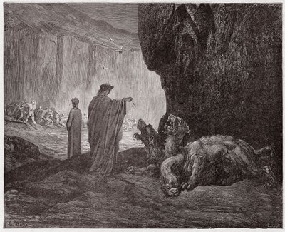 İlahi Komedya (La Divina Commedia, La Divine Comedie), Inferno, Canto 6: Virgil Cerberus