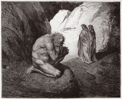 İlahi Komedya (La Divina Commedia, La Divine Comedie), Cehennem, Canto 7: Virgil dördüncü dairenin girişinde Plutus